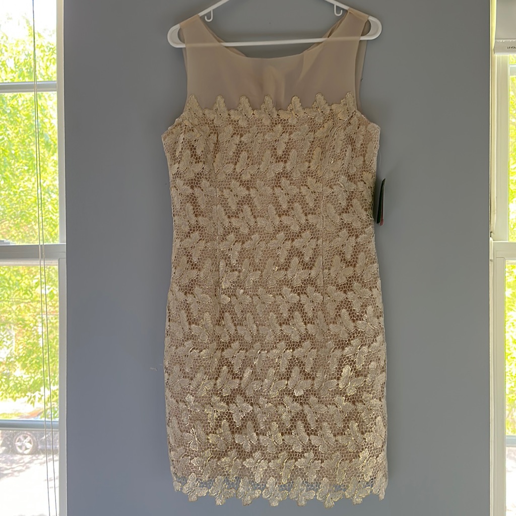 Lilly Pulitzer Cream And Gold Mini Dress